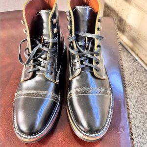 NWT Almond Toe Full Grain Leather Boots Men's Size 9.5 Custom